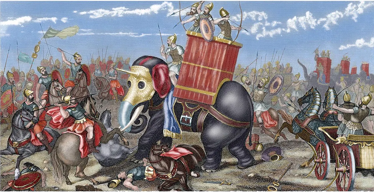 Nineteenth-century illustration of the Battle of Zama.