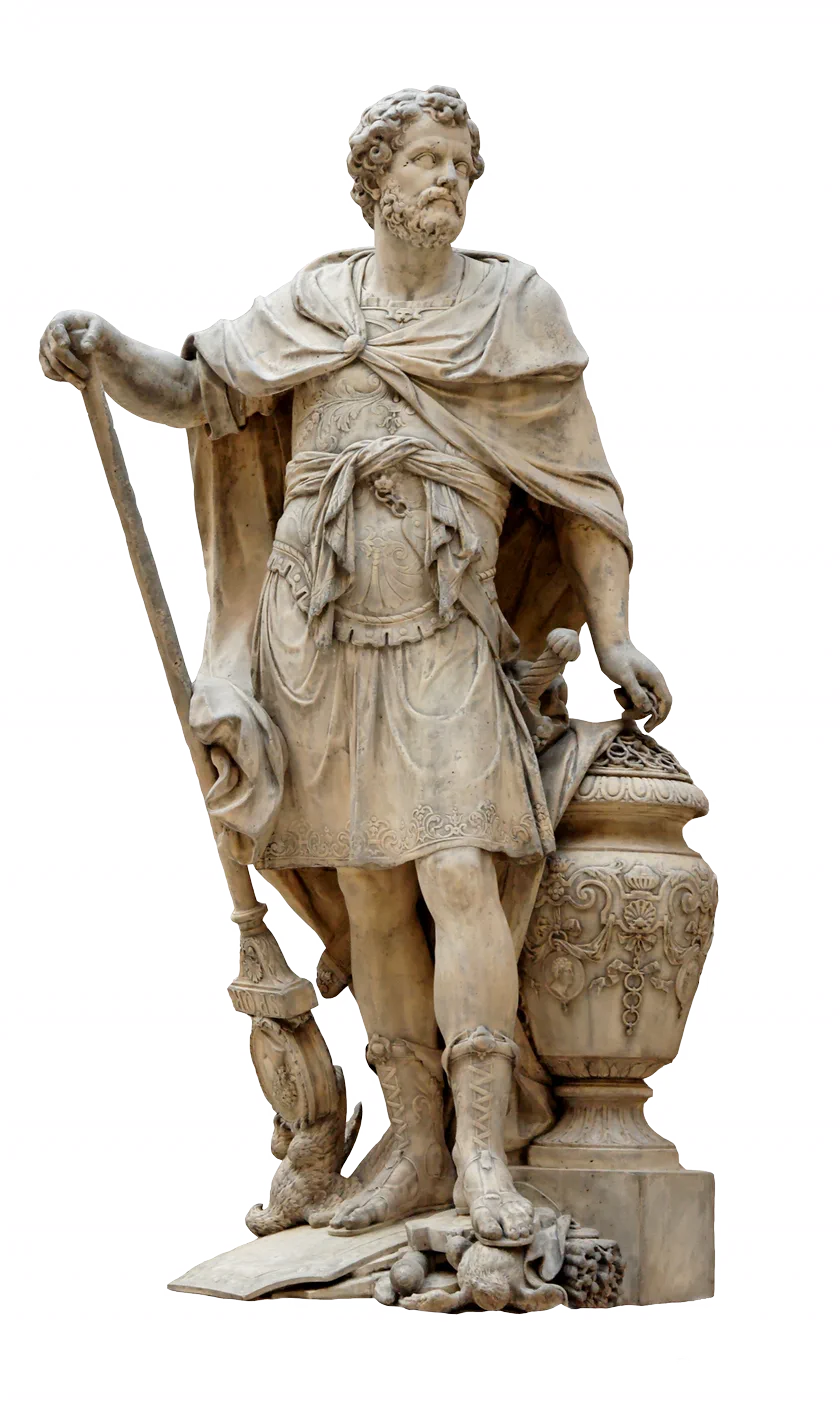 Marble statue of Hannibal Barca by Sébastien Slodtz.