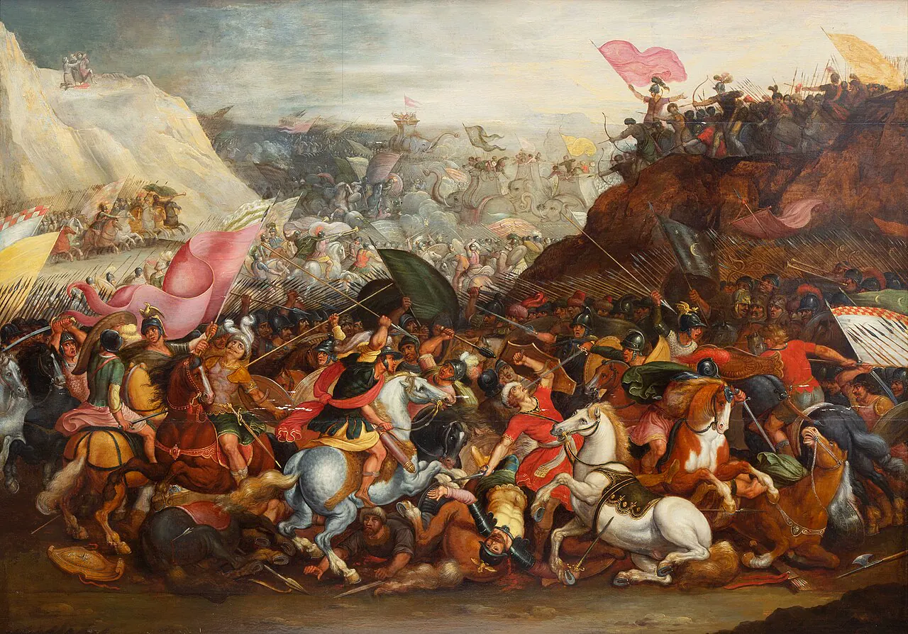 Painting of Hannibal's army crossing the Alps by Pauwels Casteels.